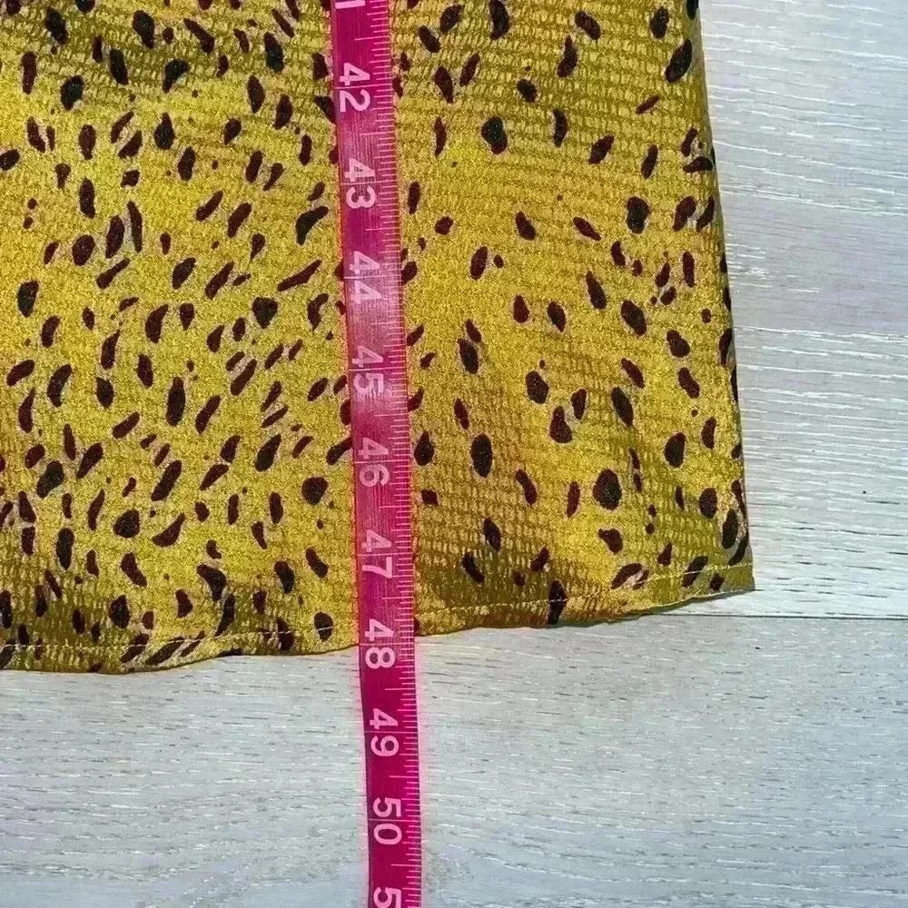 Who what wear Gold leopard print puff sleeve dress size large L - Picture 7 of 8